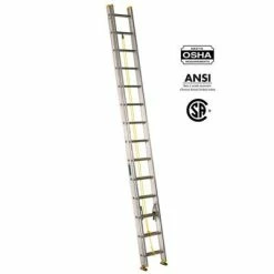 Buy ✔️ LOUISVILLE AE3228 28 Ft. Aluminium Multi-Section Extension Ladder With 250 Lb. Load Capacity Type I Duty Rating 🔔
