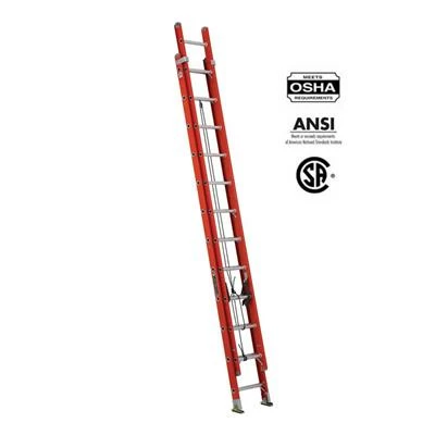 Best Sale ๐ฅฐ LOUISVILLE FE3224 24 Ft. Fibreglass Multi-Section Extension Ladder With 300 Lb. Load Capacity Type IA Duty Rating ๐