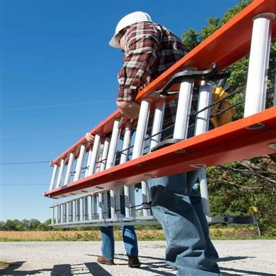 Best Sale ๐ฅฐ LOUISVILLE FE3224 24 Ft. Fibreglass Multi-Section Extension Ladder With 300 Lb. Load Capacity Type IA Duty Rating ๐ - Image 5