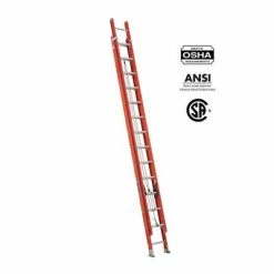Outlet 🔔 LOUISVILLE FE3228 28 Ft. Fibreglass Multi-Section Extension Ladder With 300 Lb. Load Capacity Type IA Duty Rating 🔔