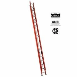 Budget 🤩 LOUISVILLE FE3240 40 Ft. Fibreglass Multi-Section Extension Ladder With 300 Lb. Load Capacity Type IA Duty Rating 👍