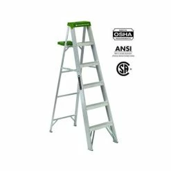 Flash Sale 😍 LOUISVILLE AS4006 6 Ft. Aluminium Step Ladder With 225 Lb. Load Capacity Type II Duty Rating ✔️
