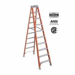 Promo 🎁 LOUISVILLE FS1510 10 Ft. Fibreglass Step Ladder With 300 Lb. Load Capacity Type IA Duty Rating ✔️