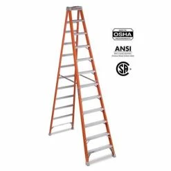 Wholesale 🥰 LOUISVILLE FS1512 12 Ft. Fibreglass Step Ladder With 300 Lb. Load Capacity Type IA Duty Rating ⌛