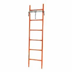 Hot Sale 🎁 DuraDrive 6 Ft. Orange Scaffold Ladder With Bracket And Clamp 👍