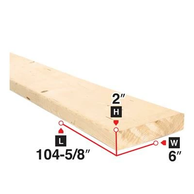 Flash Sale ⭐ 2 In. X 6 In. X 104-5/8 In. Spruce Lumber ✨
