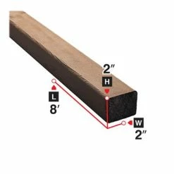 Top 10 🎁 2 In. X 2 In. X 8 Ft. Brown Pressure Treated Lumber ✨