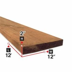New 🎉 2 In. X 12 In. X 12 Ft. Brown Pressure Treated Lumber ⌛