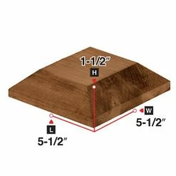 Cheapest 💯 5-1/2 In. X 1-1/2 In. Brown Pressure Treated Wood Bevelled Post Cap ✔️