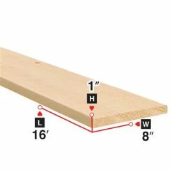 Buy 👍 1 In. X 8 In. X 16 Ft. Grade #3 Spruce Lumber ⭐