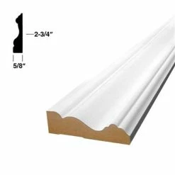 Coupon 🎉 Taiga T127E 5/8 In. X 2-3/4 In. Primed MDF Ultra Light Colonial Casing 🌟