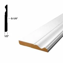 Cheapest 😉 Taiga T385E 1/2 In. X 5-1/4 In. Primed MDF Ultra Light Colonial Base Board ⌛