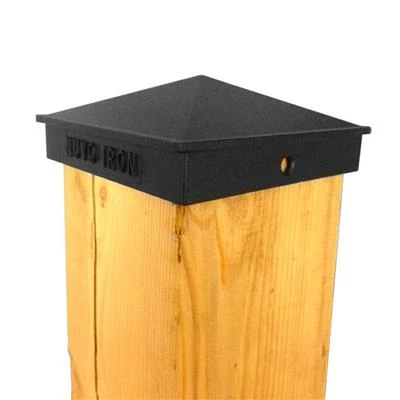 Best Pirce ๐ฅฐ Nuvo Iron PCP03 5-1/2 In. X 5-1/2 In. Black Aluminum Wooden Fence And Gate Pyramid Post Cap ๐ - Image 3