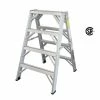 Best Sale 😀 DuraDrive 4 Ft. Aluminum Sawhorse Step Ladder With 300 Lb. Load Capacity 🔔