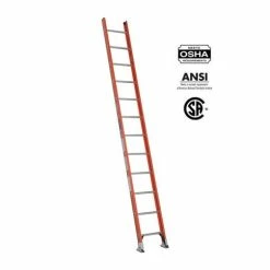 Best reviews of ❤️ WERNER D6212-1CA 12 Ft. Fibreglass D-Rung Single Straight Ladder With 300 Lb. Load Capacity Type IA Duty Rating 🎁