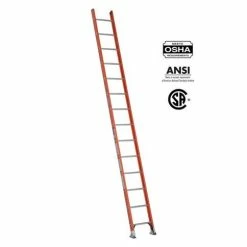 Deals ⌛ WERNER D6214-1CA 14 Ft. Fibreglass D-Rung Single Straight Ladder With 300 Lb. Load Capacity Type IA Duty Rating 😉