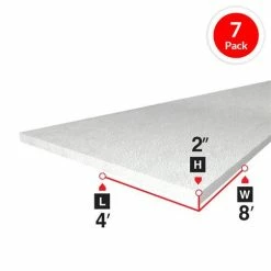 Budget 💯 Amvic Envirosheet EN12S20004 2 In. X 4 Ft. X 8 Ft. Type-1 EPS Rigid Foam Board Insulation (7-Piece) 😀